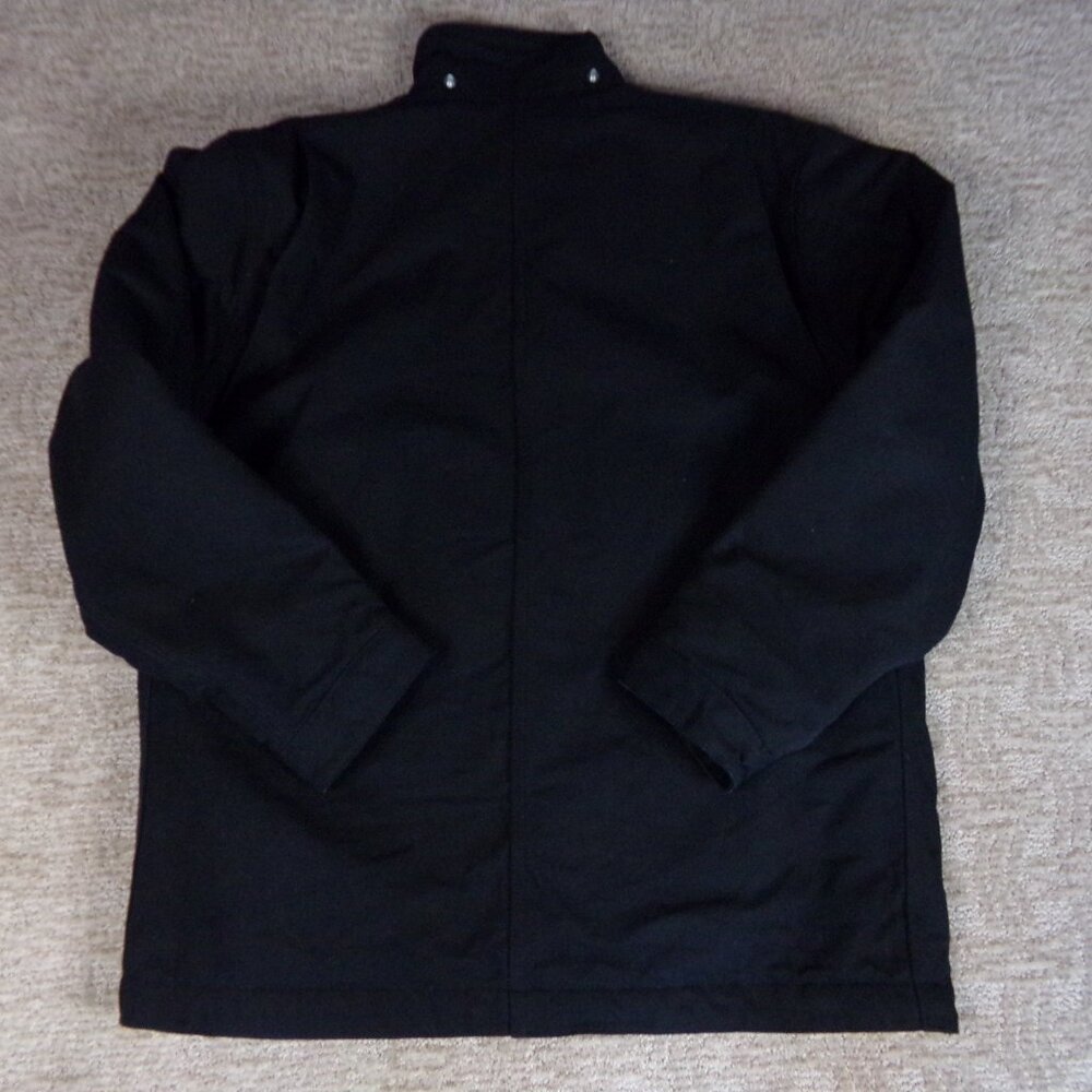 Men's Carhartt Coat Jacket Black B L Large Button Collar 103825 Blanket Lining - Picture 14 of 16